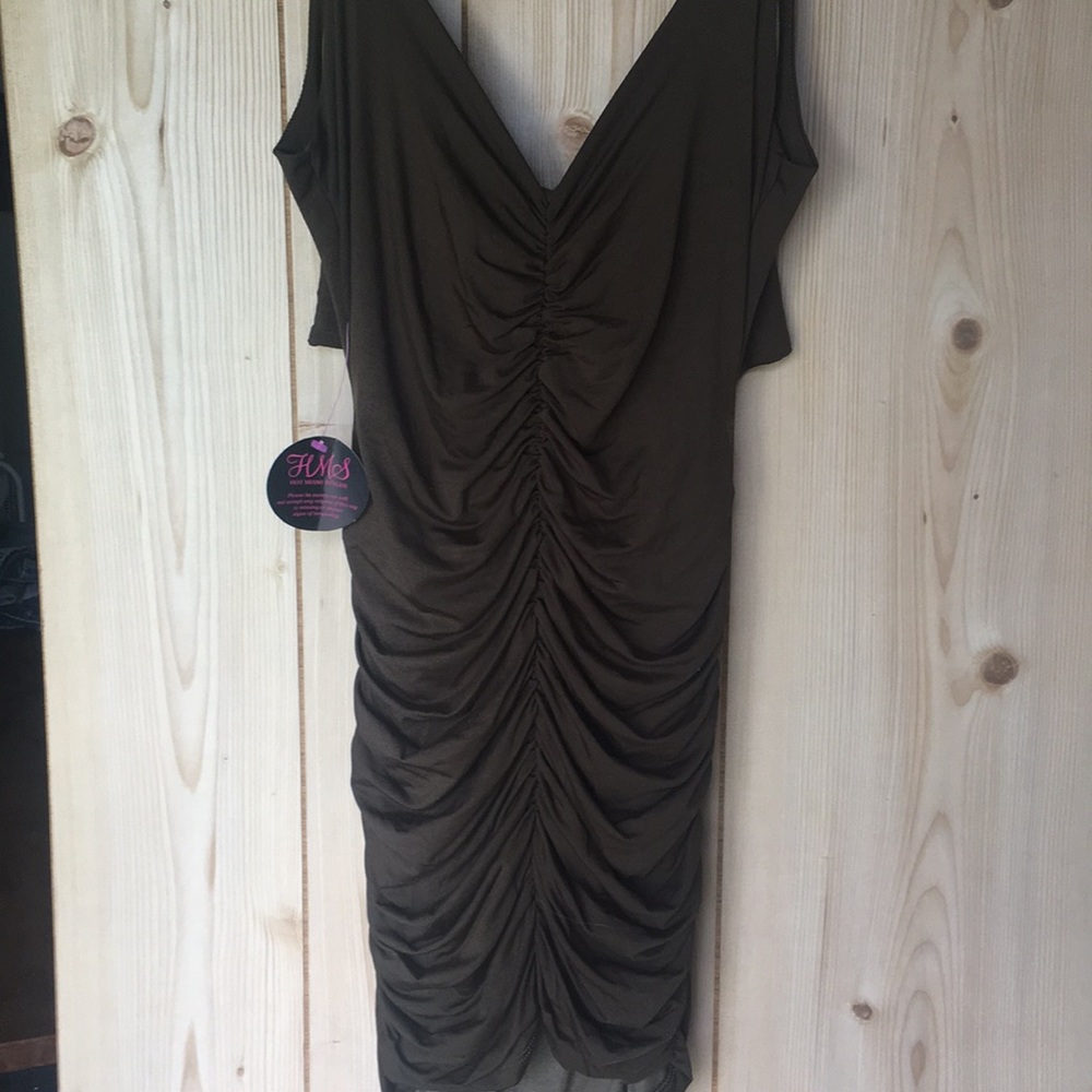 Ruched body con dress